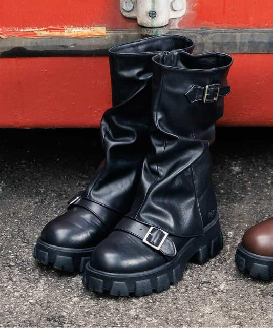 寬鬆罩面設計工程師靴