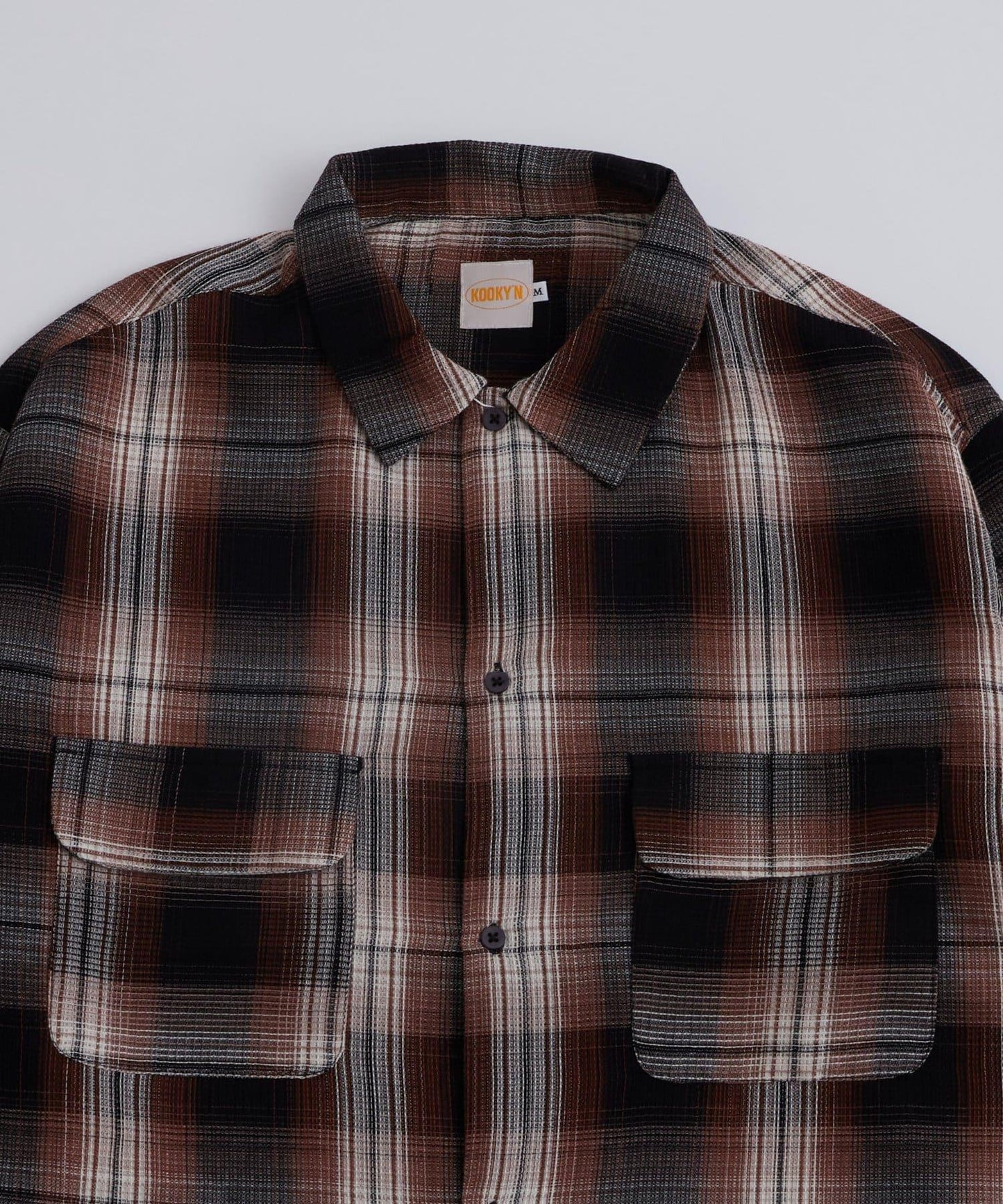 KOOKYN格紋 waffle 襯衫