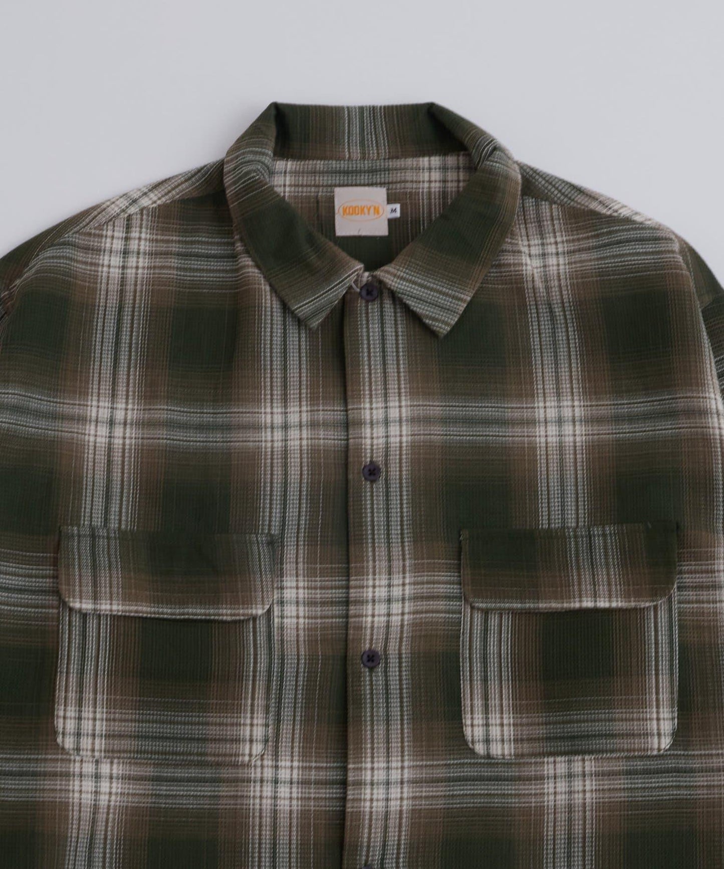 KOOKYN格紋 waffle 襯衫