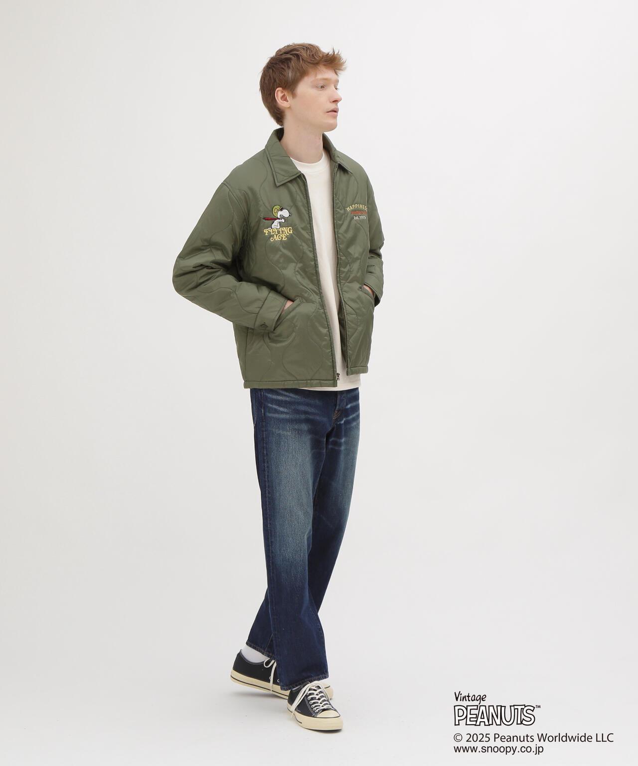 《AVIREX × 《PEANUTS》絎縫夾克 “FLYING ACE”