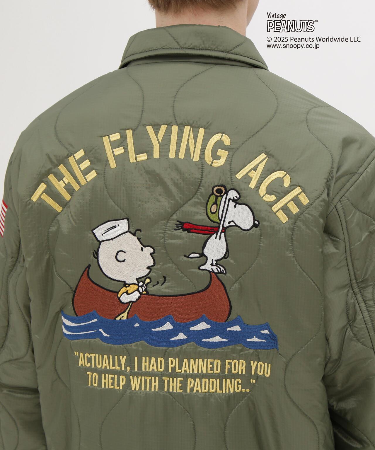 《AVIREX × 《PEANUTS》絎縫夾克 “FLYING ACE”