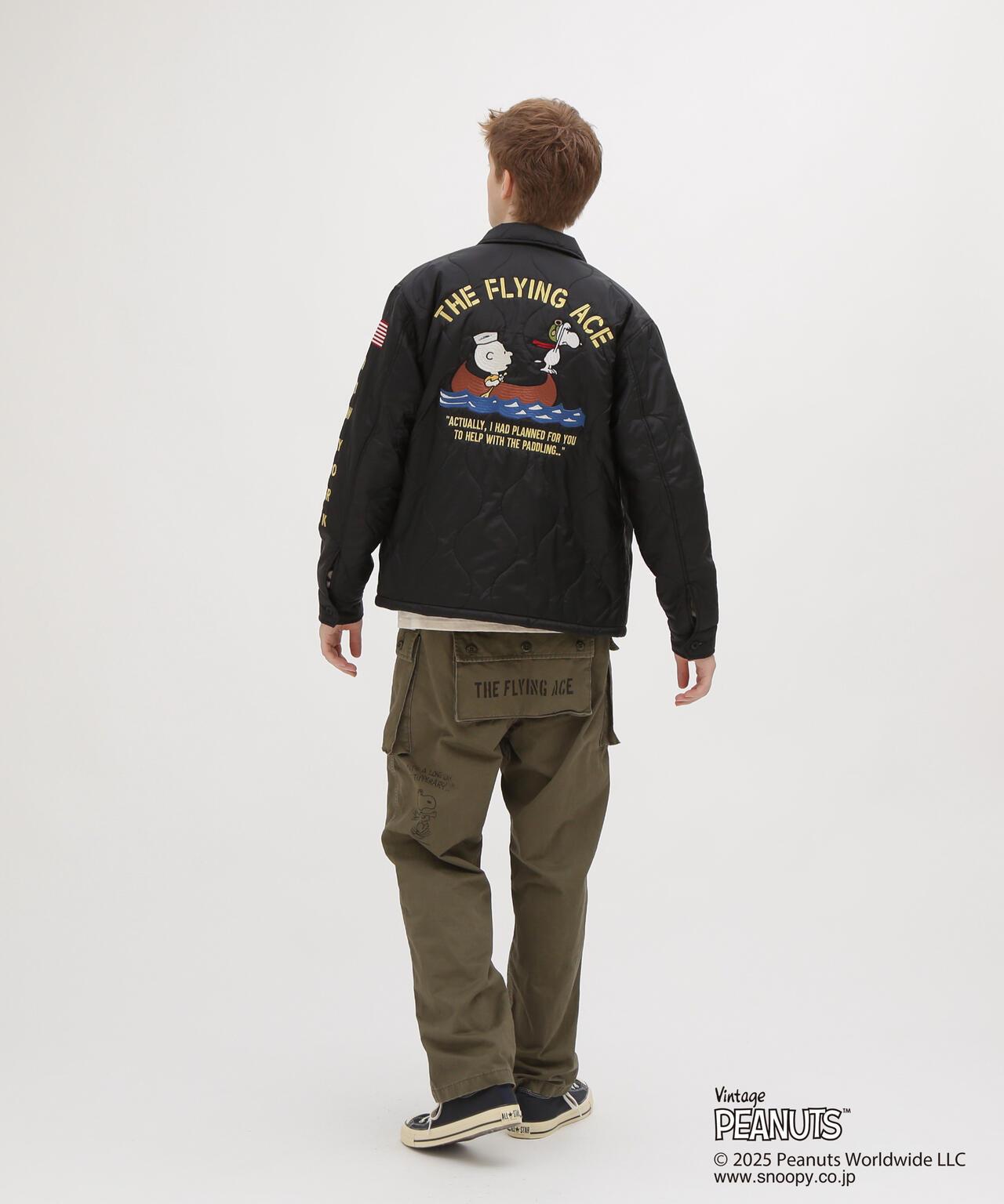《AVIREX × 《PEANUTS》絎縫夾克 “FLYING ACE”