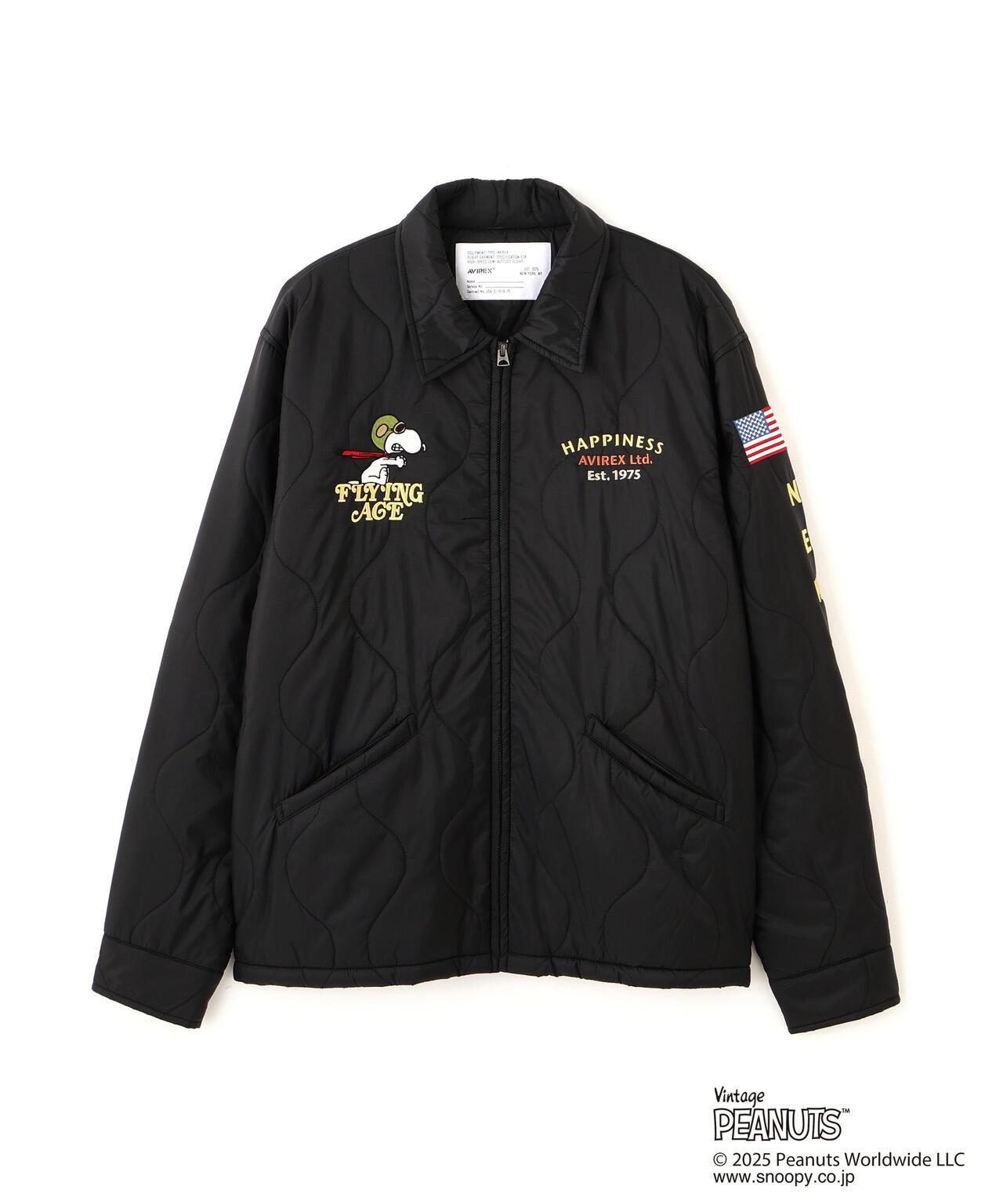 《AVIREX × 《PEANUTS》絎縫夾克 “FLYING ACE”