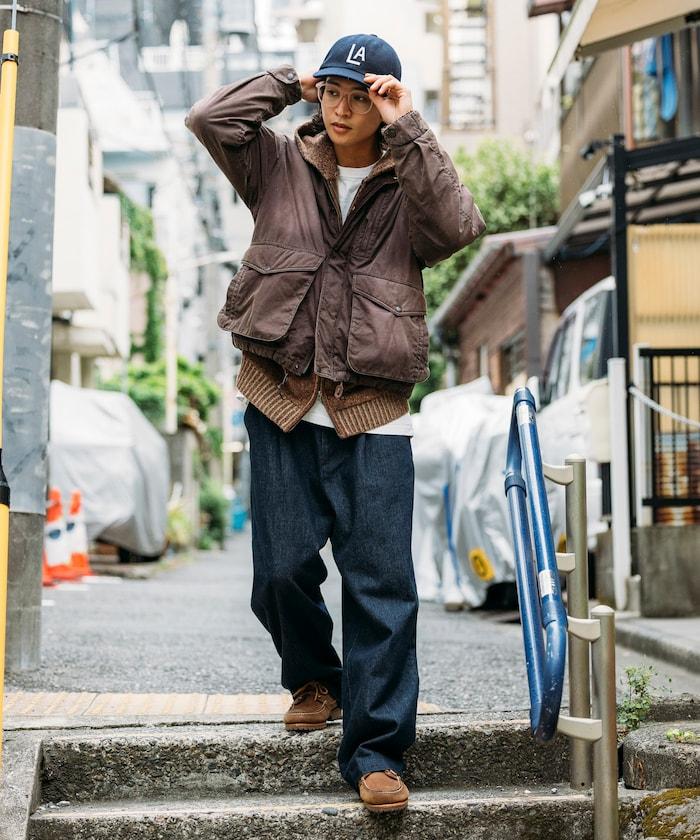 燈芯絨拼接棉尼龍夾克