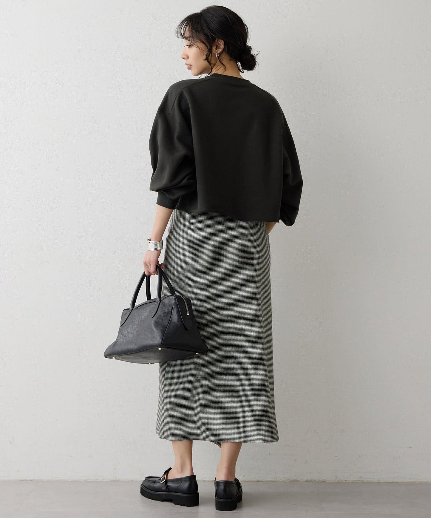 格紋流蘇半身裙