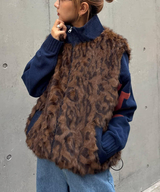 【SOUNDS GOOOOD】牛仔拼接毛絨馬甲