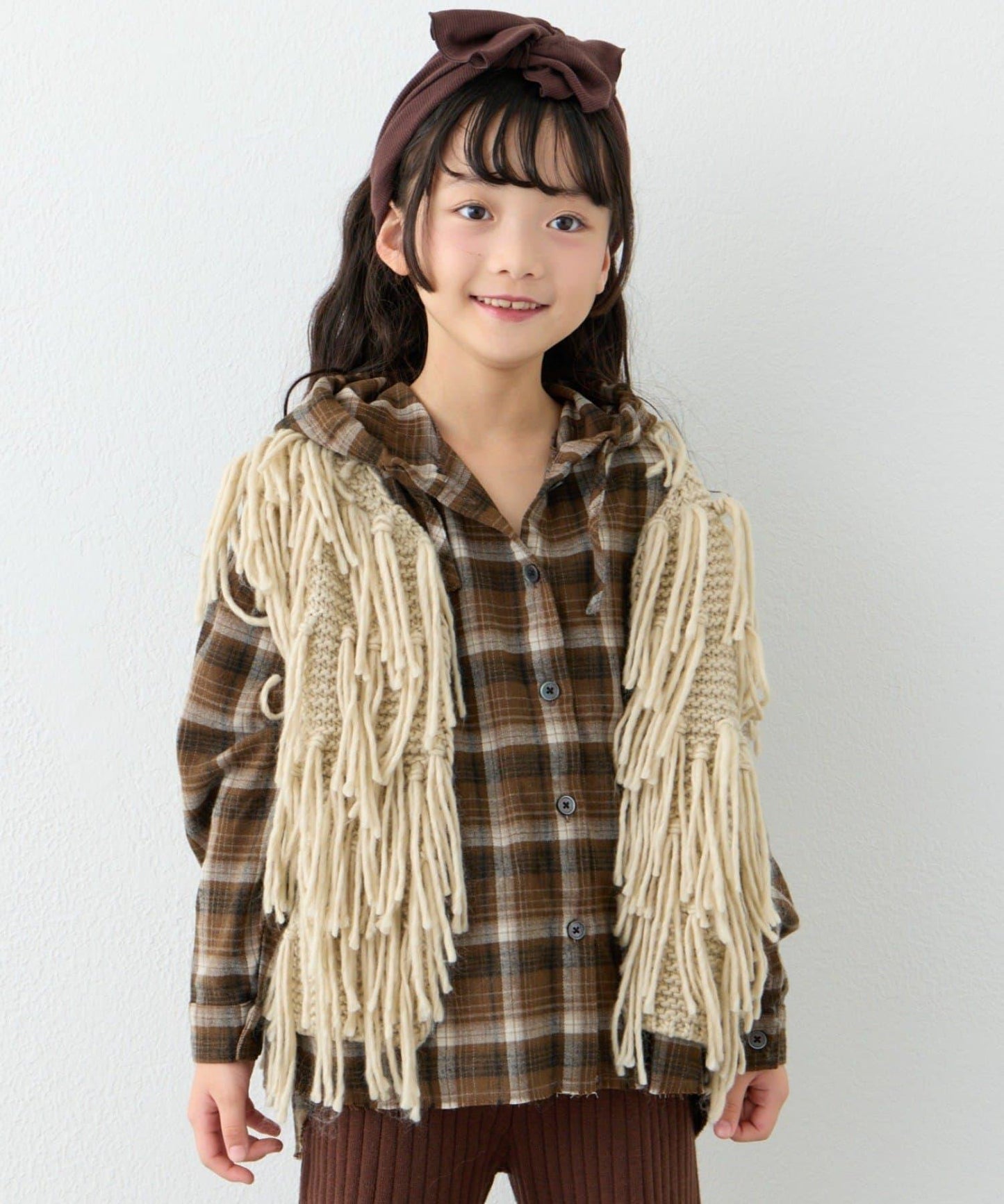 【KIDS】【有青少年尺碼】流蘇針織背心