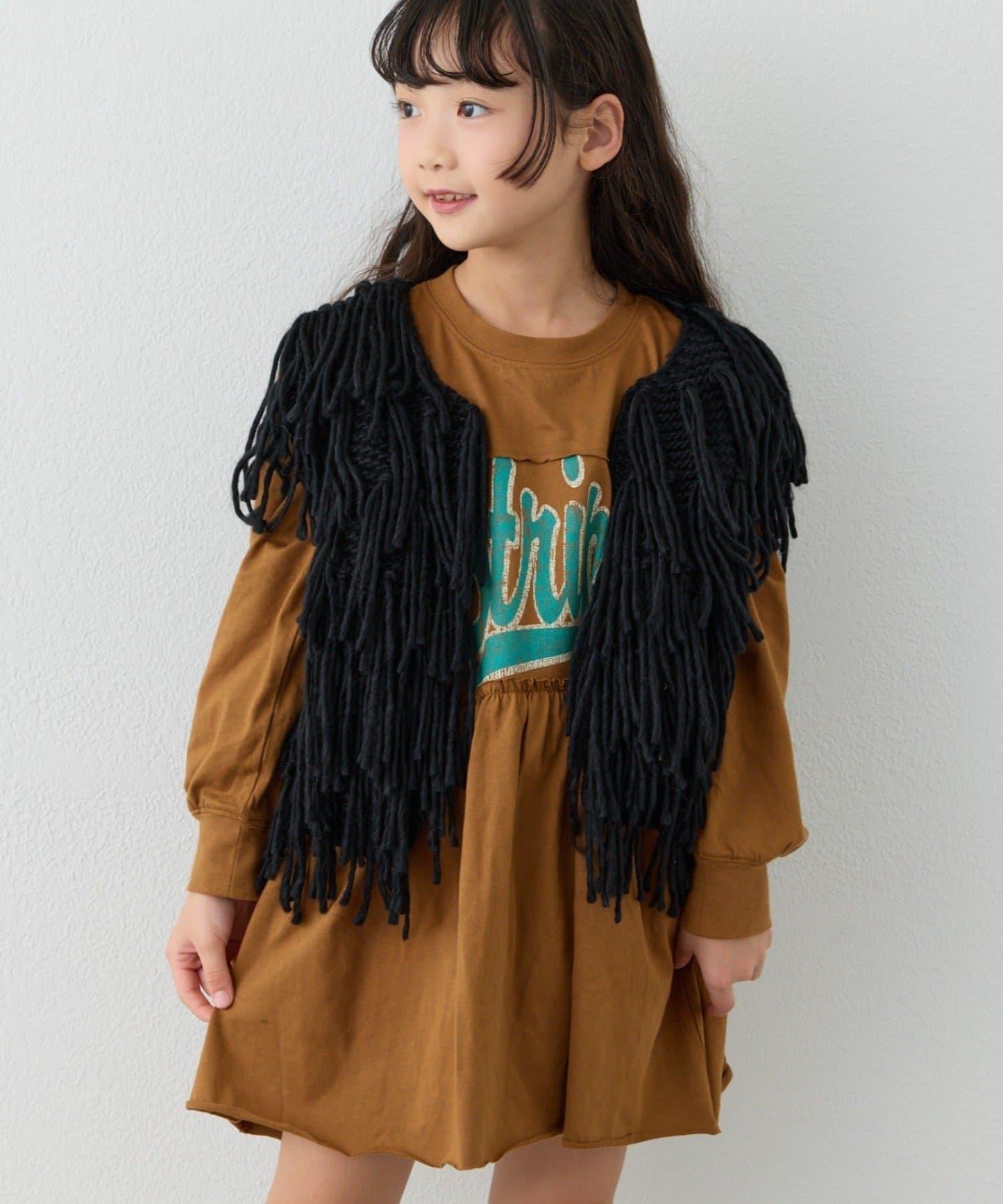 【KIDS】【有青少年尺碼】流蘇針織背心