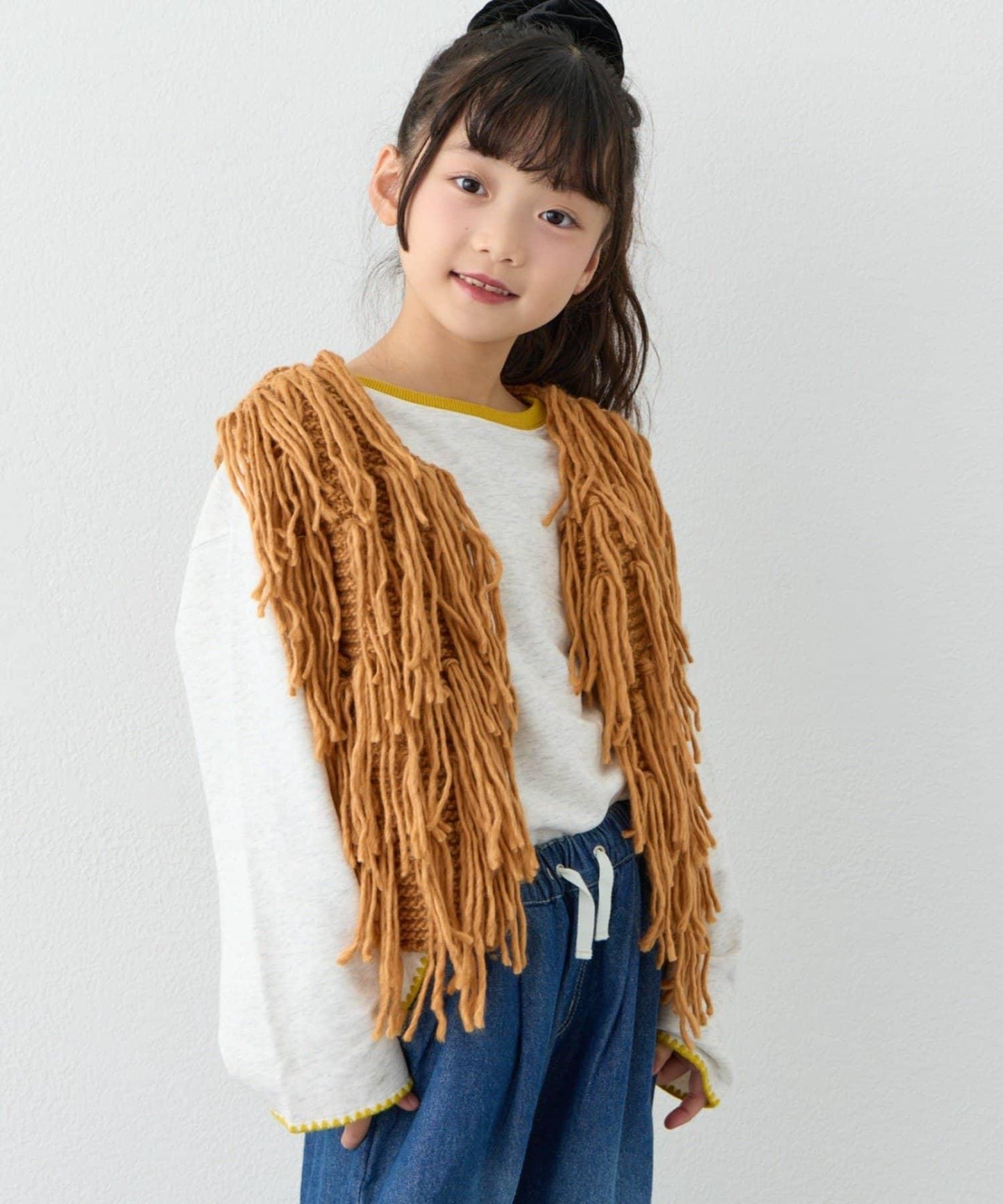 【KIDS】【有青少年尺碼】流蘇針織背心