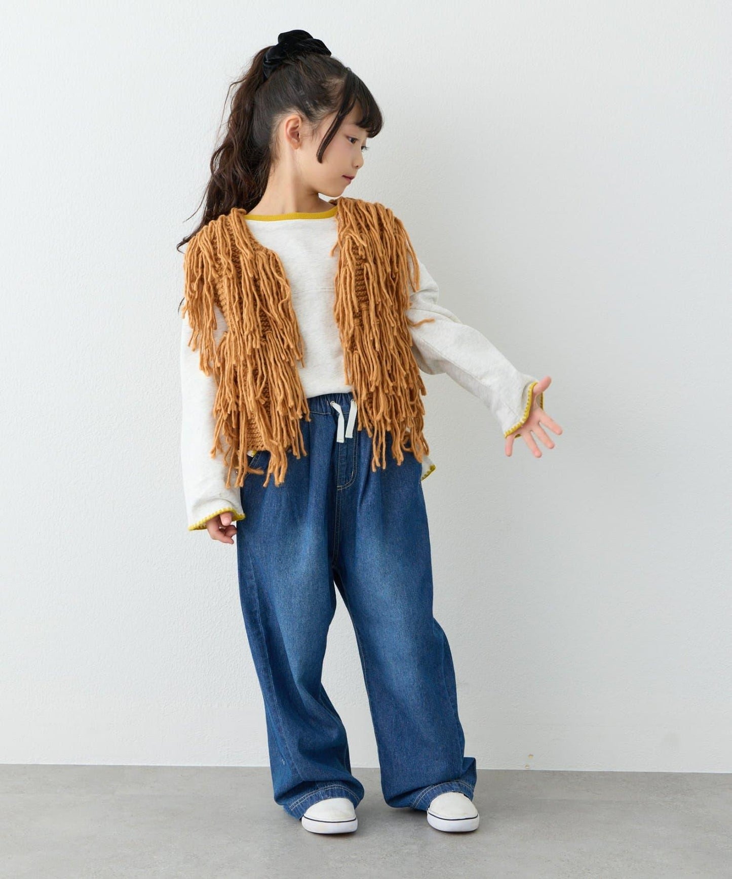 【KIDS】【有青少年尺碼】流蘇針織背心