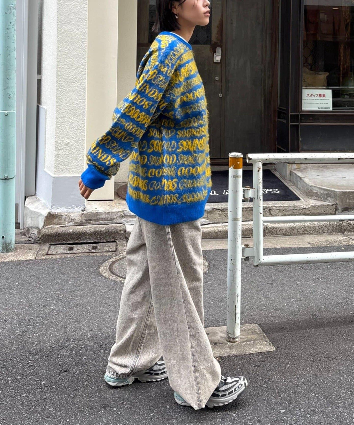 【SOUNDS GOOOOD】標誌絨毛針織衫