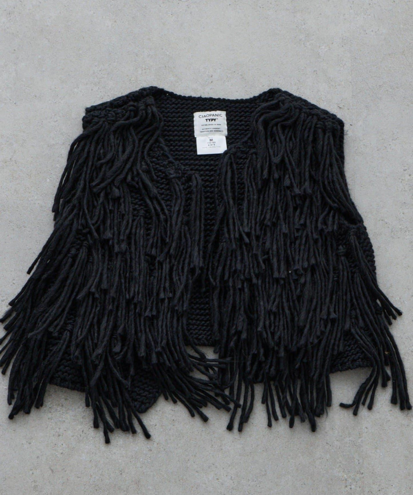 【KIDS】【有青少年尺碼】流蘇針織背心