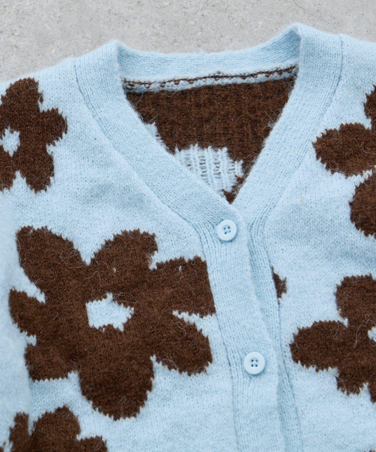 【KIDS】【有大童尺碼】全印花花卉針織開衫