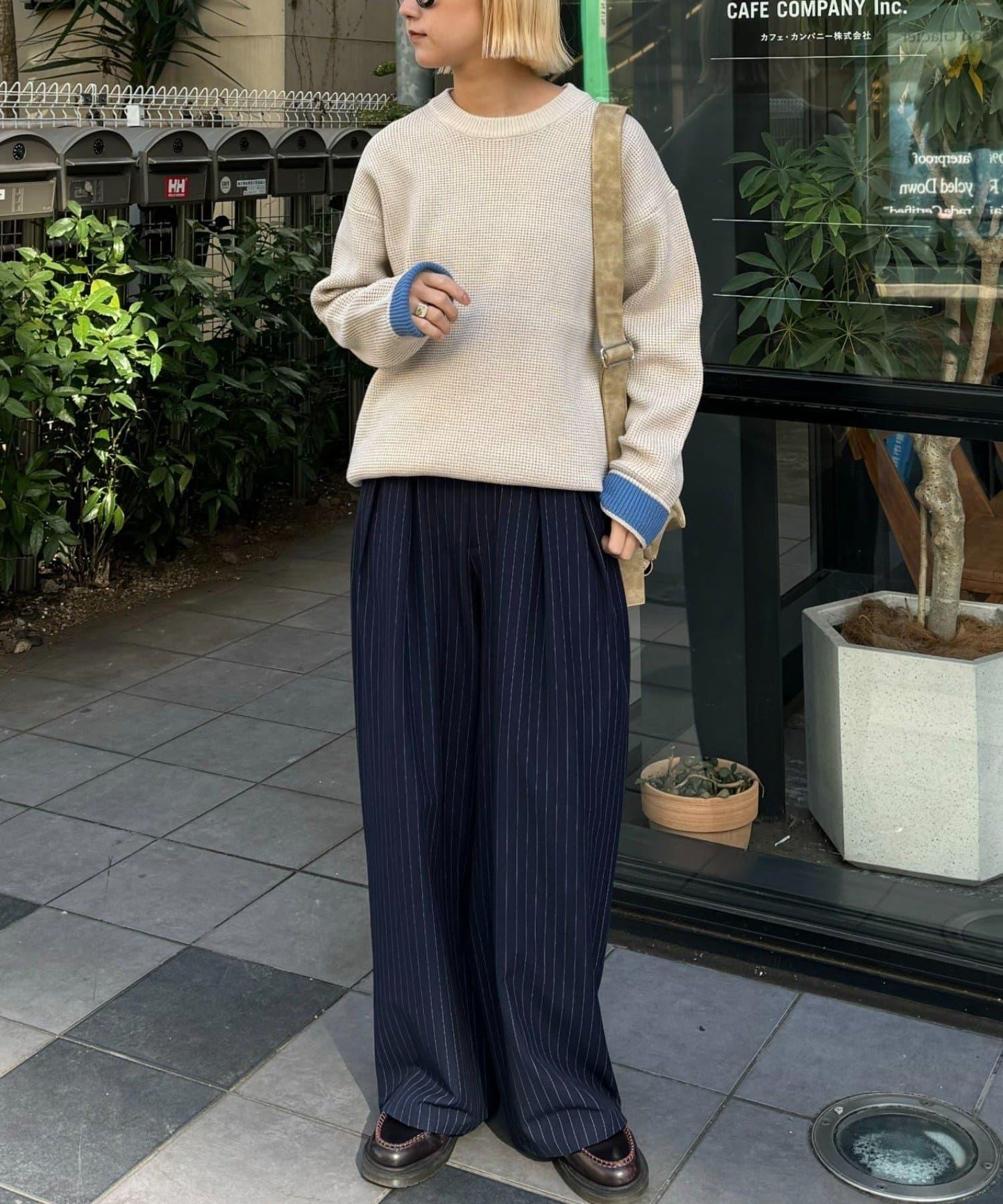 【不易變形・易於打理】修身運動風華夫格針織套頭衫