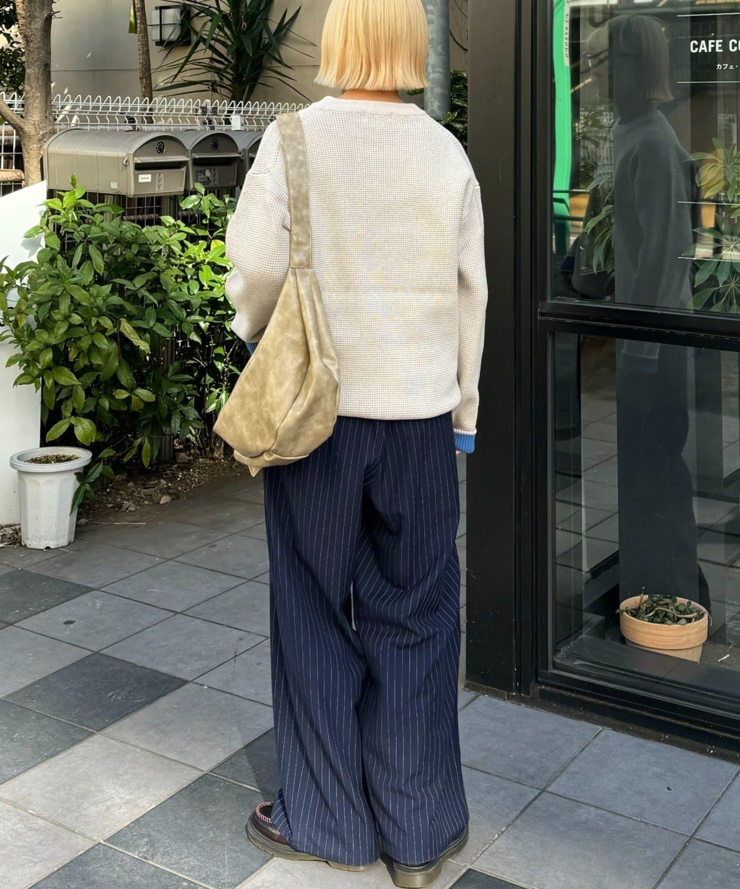【不易變形・易於打理】修身運動風華夫格針織套頭衫