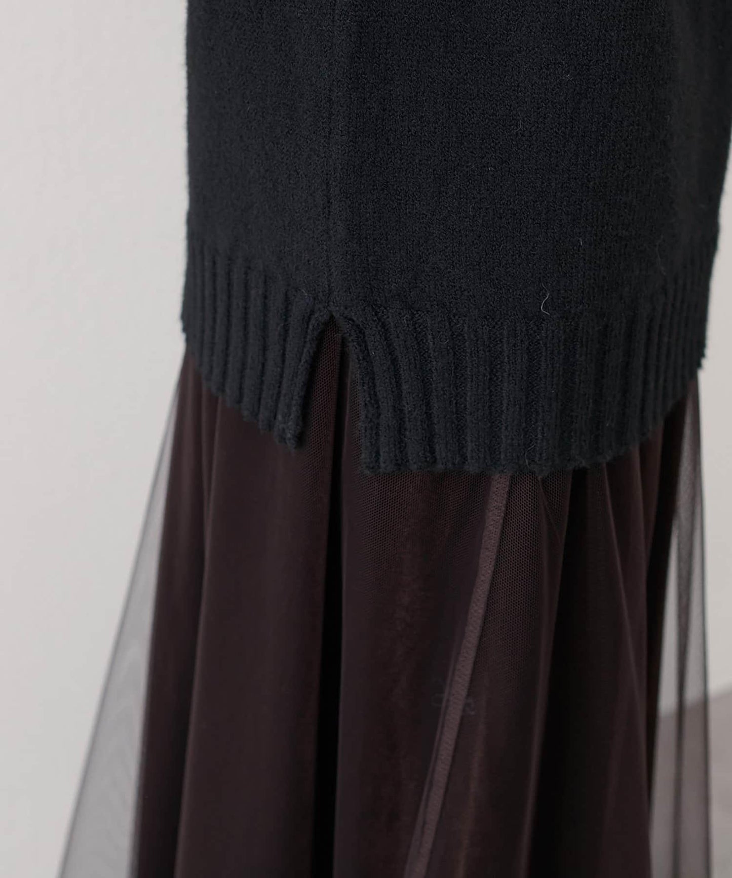 羊毛&再生聚酯混紡針織套頭衫