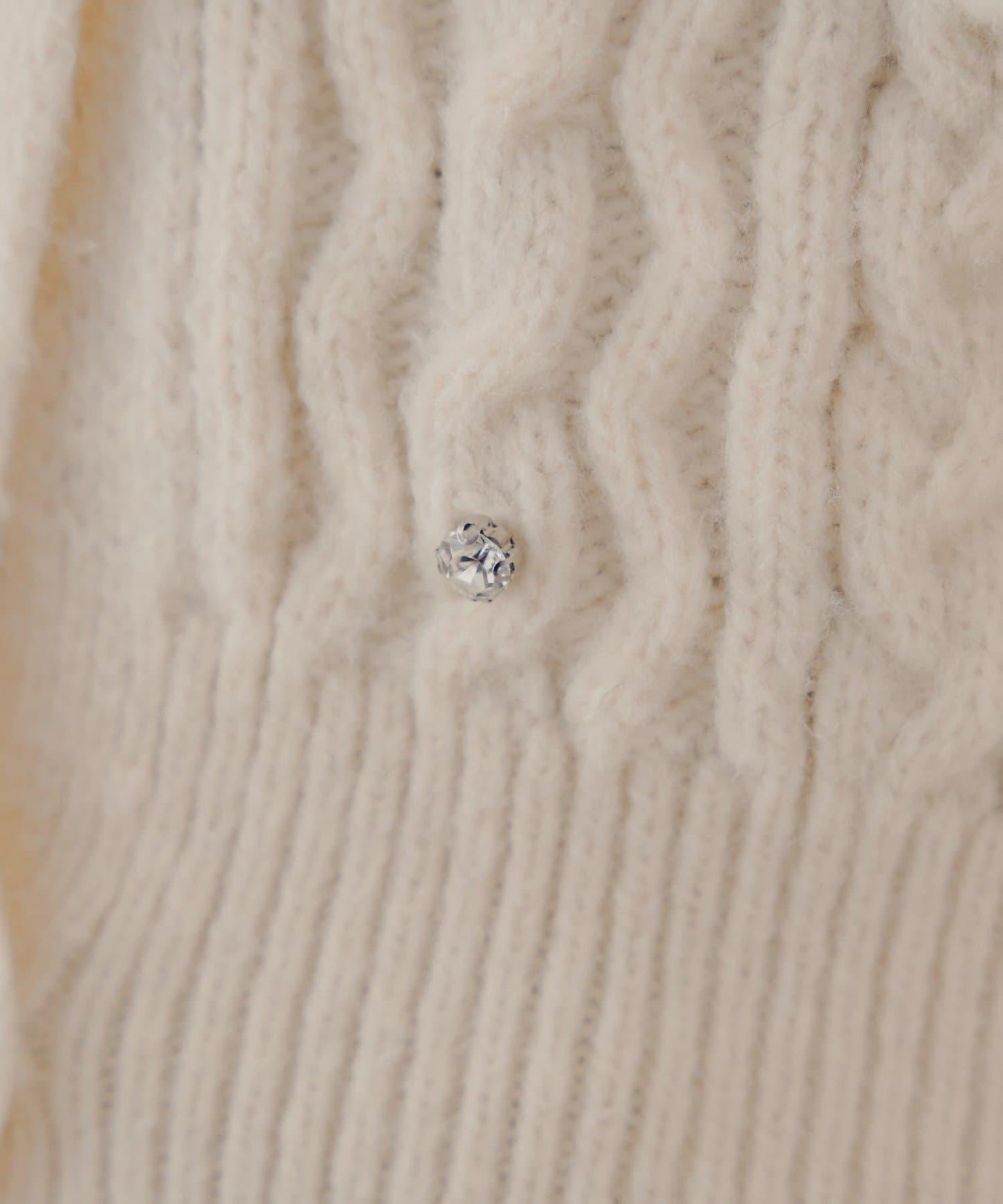 【SALON by Chico】花卉水鑽翻領寬鬆針織開衫