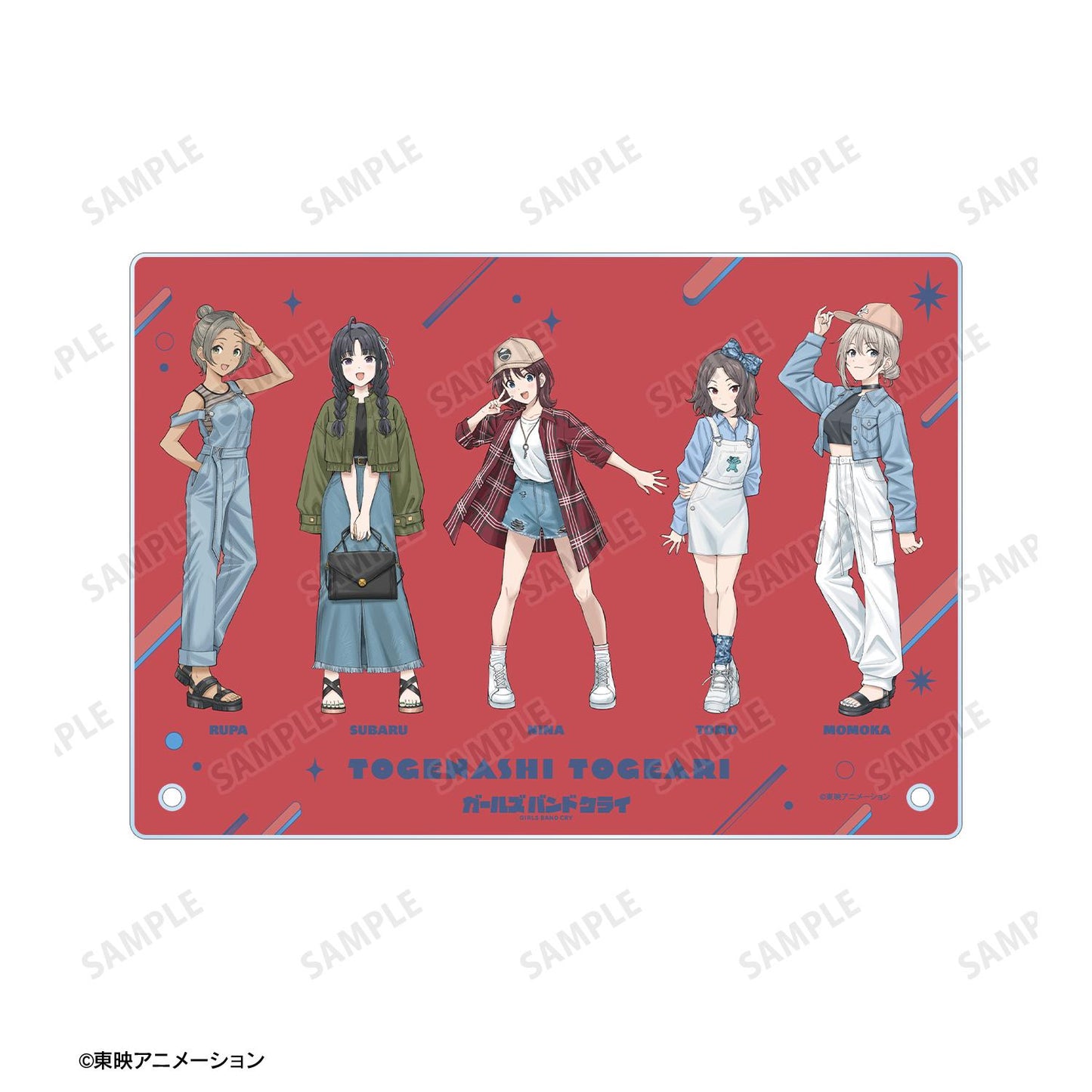 《哭泣少女樂隊》_新繪插畫 無刺有刺 全員 便服版 A5亞克力板