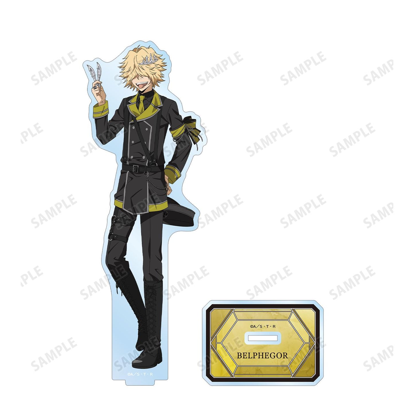 《家庭教師HITMAN REBORN!》全新繪製 貝爾菲戈爾(十年後)黑色軍裝版 大號亞克力立牌