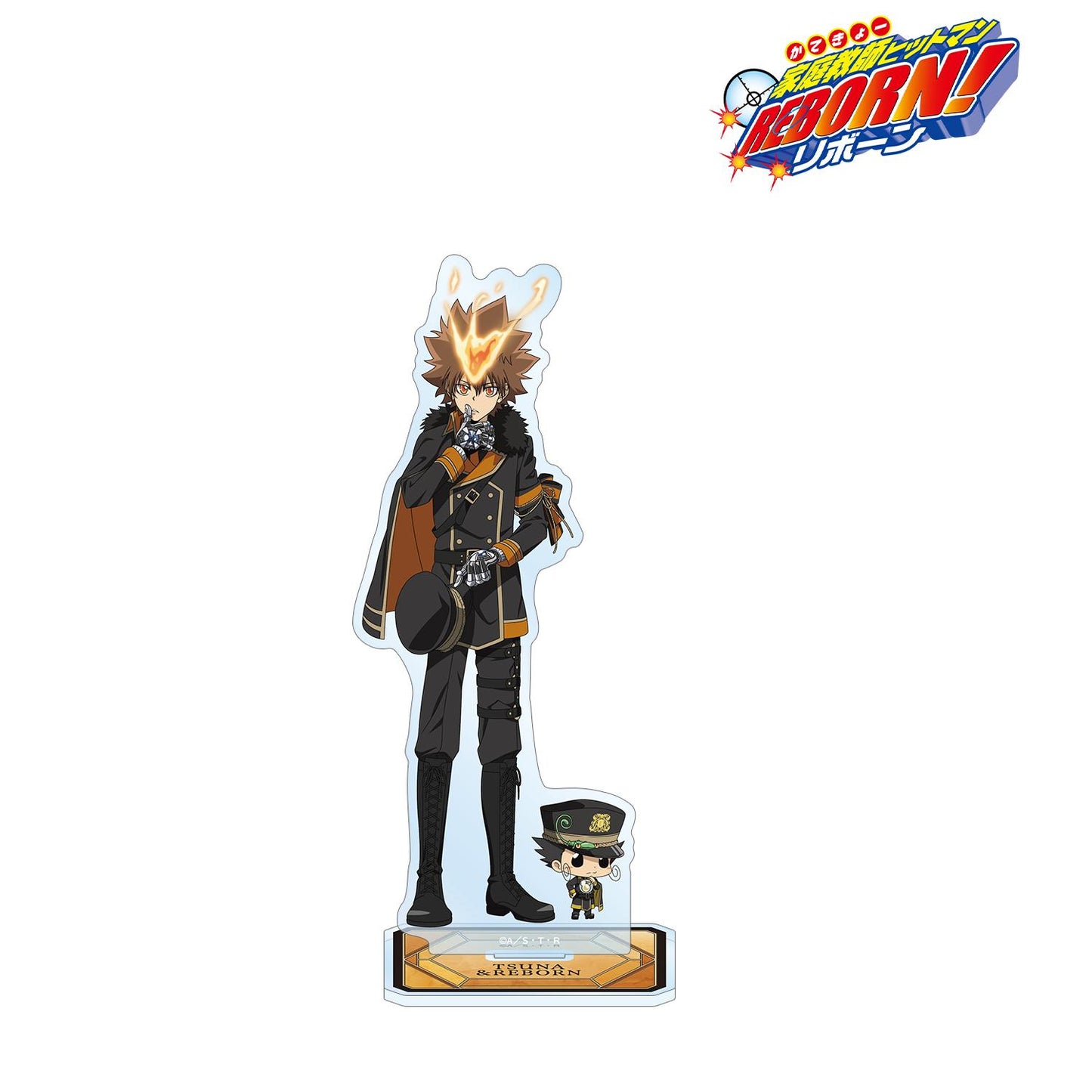 《家庭教師HITMAN REBORN!》 繪製 沢田綱吉&里包恩 黑色軍裝版 大號亞克力立牌