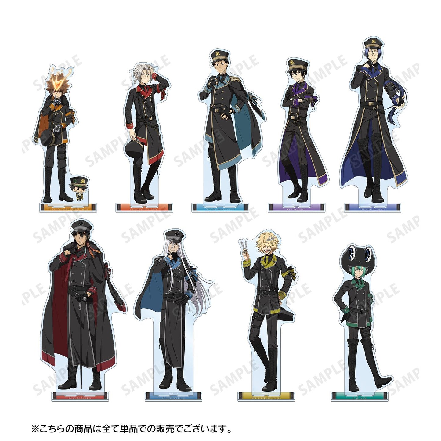 《家庭教師HITMAN REBORN!》 繪製版 沢田綱吉&里包恩 黑色軍裝版 特大亞克力立牌