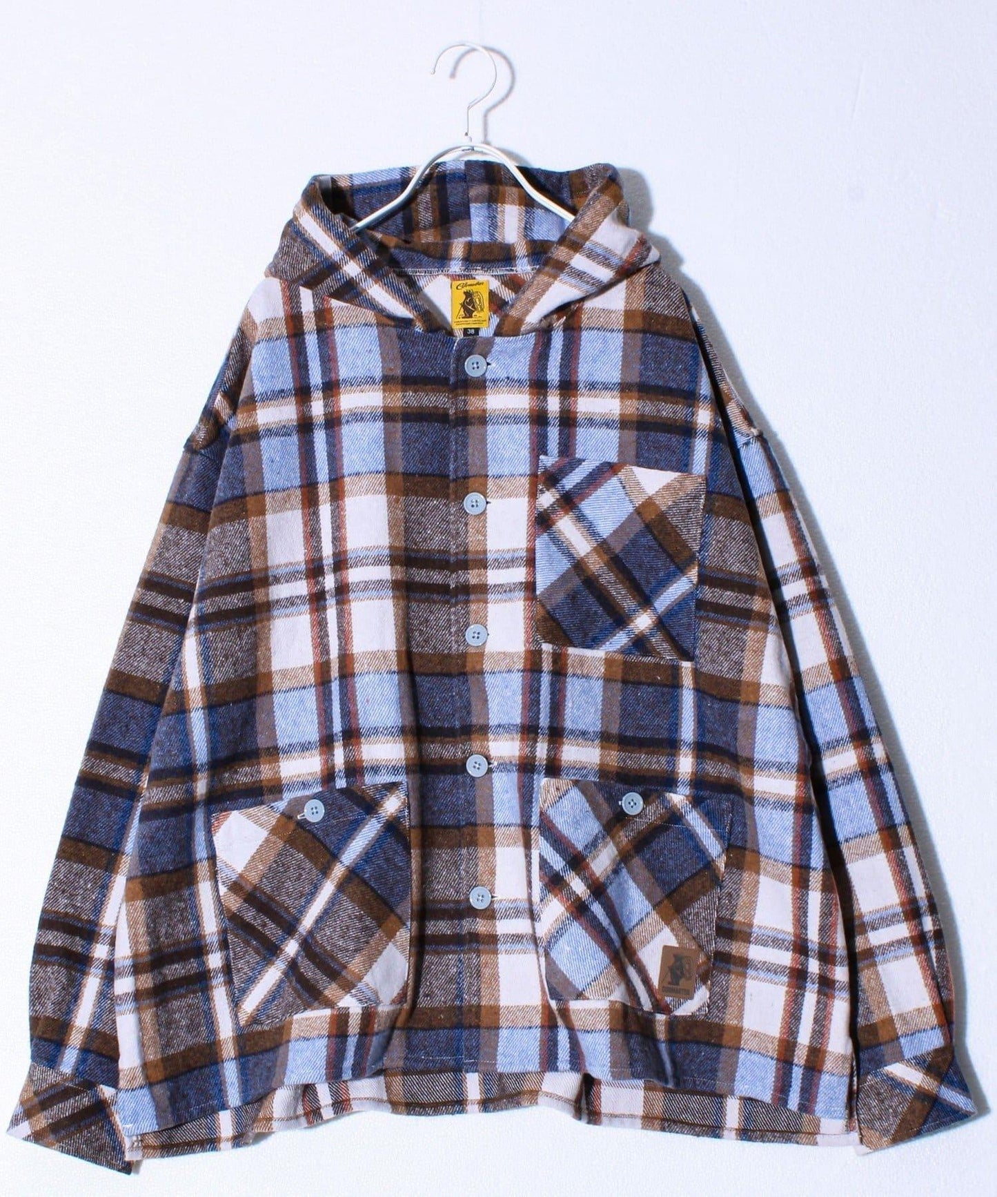 【COBMASTER/コ布馬斯特】磨毛法蘭絨格子連帽襯衫