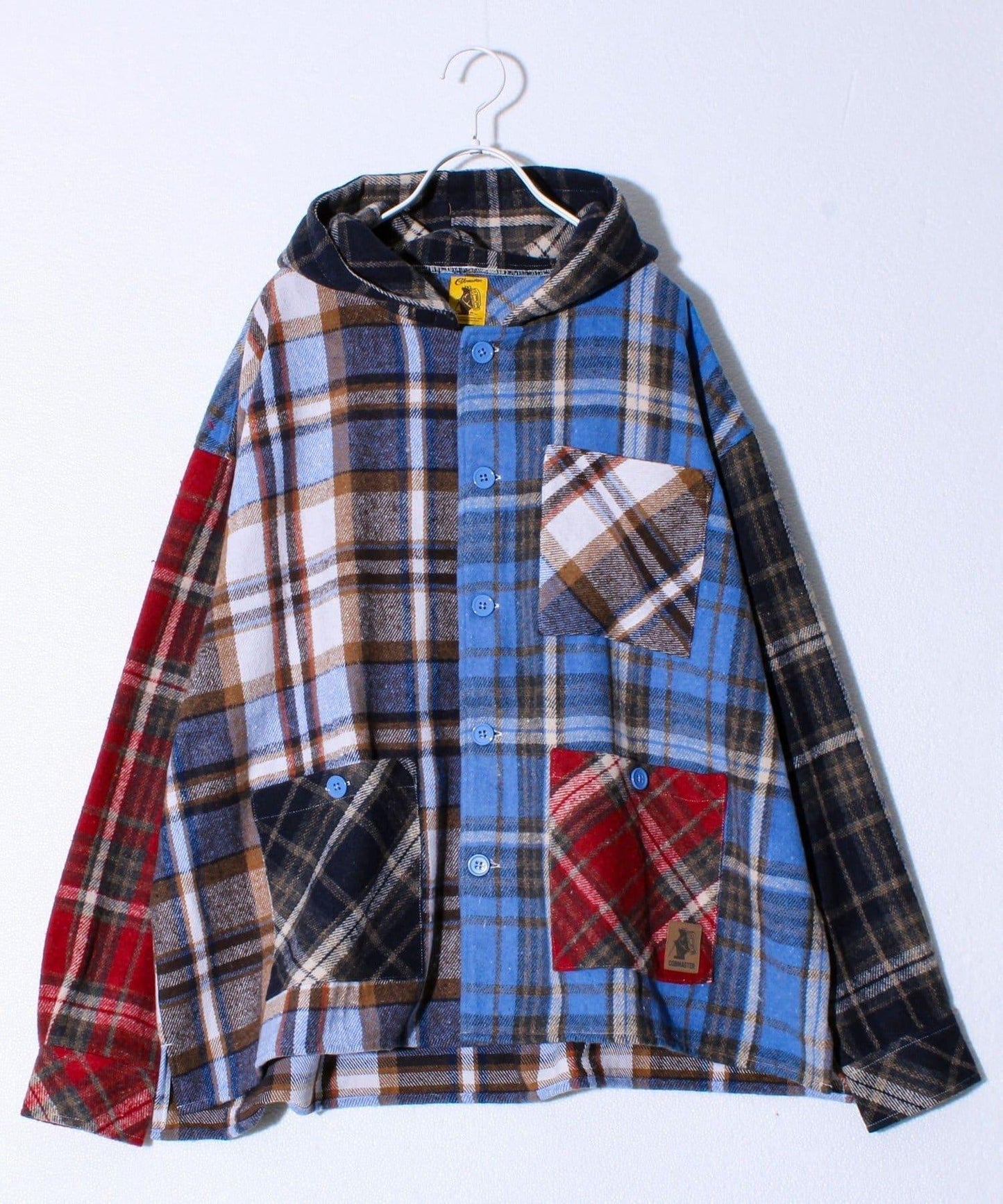 【COBMASTER/コ布馬斯特】磨毛法蘭絨格子連帽襯衫