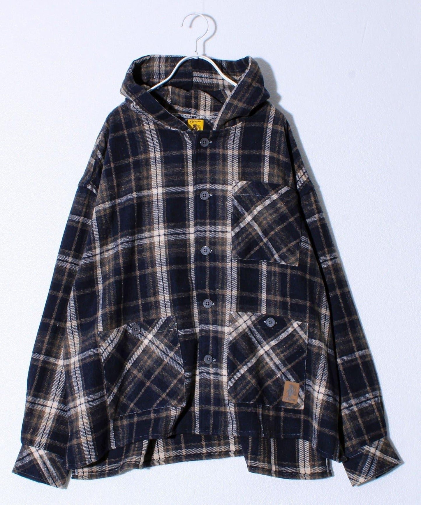 【COBMASTER/コ布馬斯特】磨毛法蘭絨格子連帽襯衫