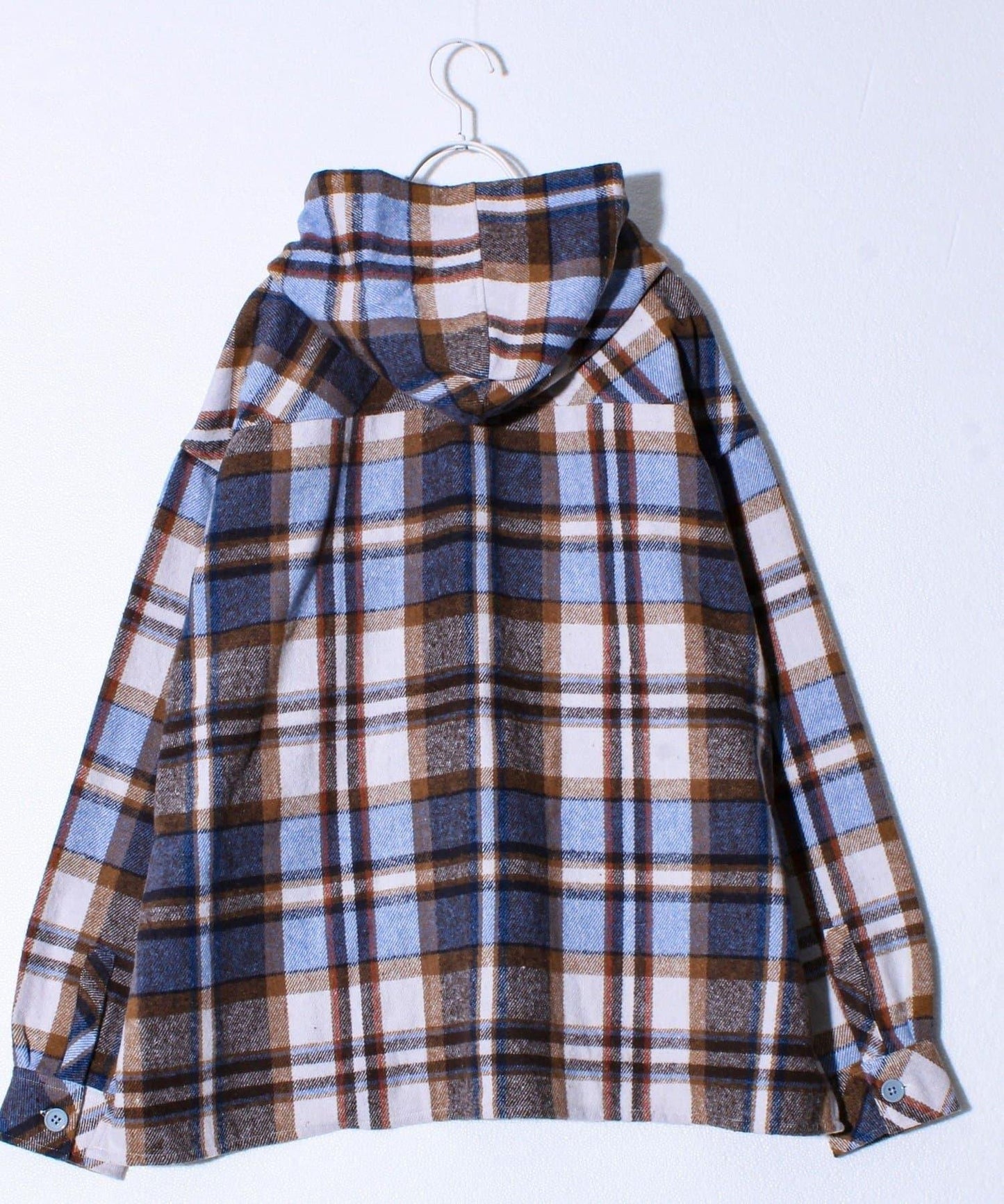 【COBMASTER/コ布馬斯特】磨毛法蘭絨格子連帽襯衫