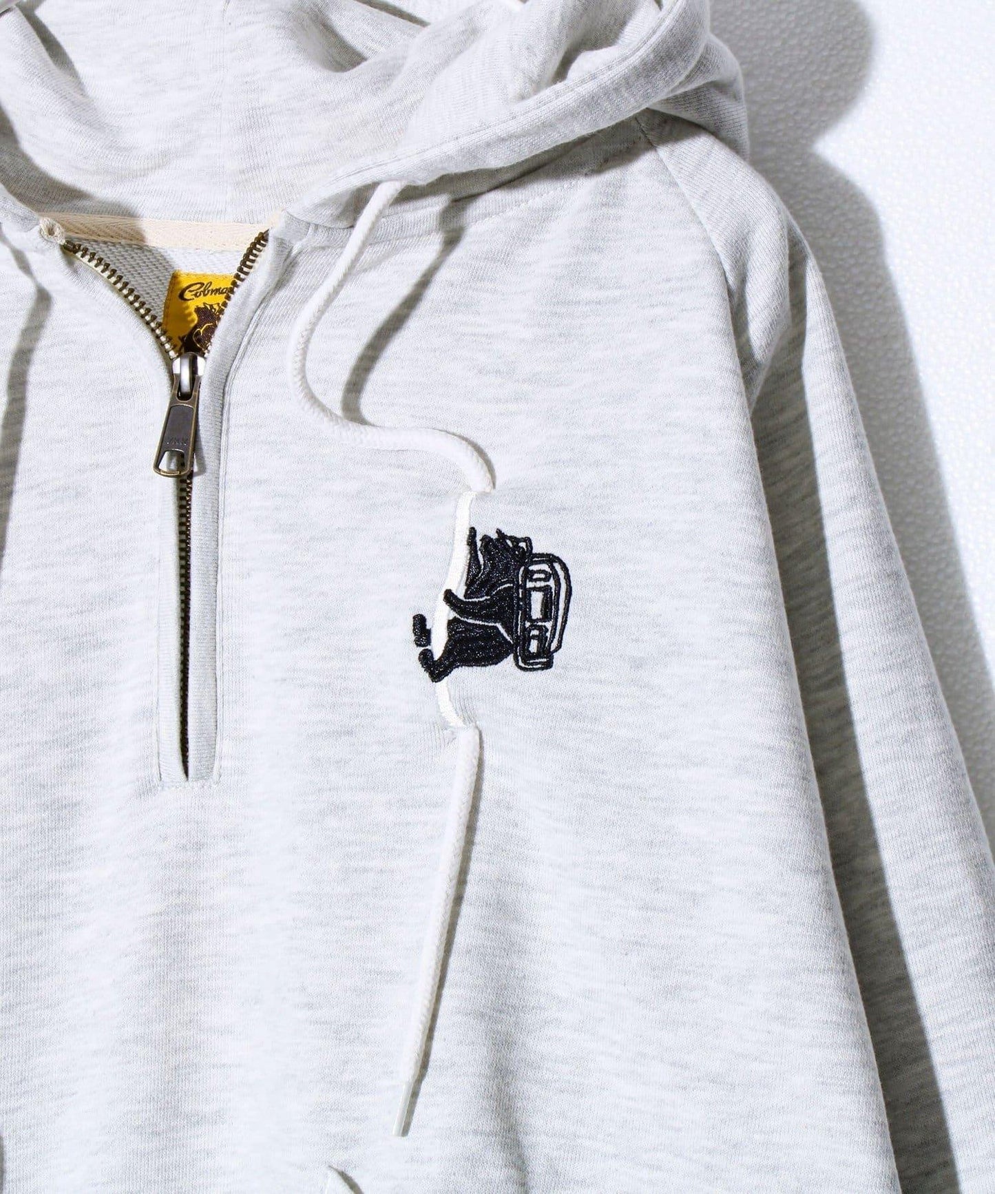 【COBMASTER】立體刺繡加絨半拉鍊套頭衛衣