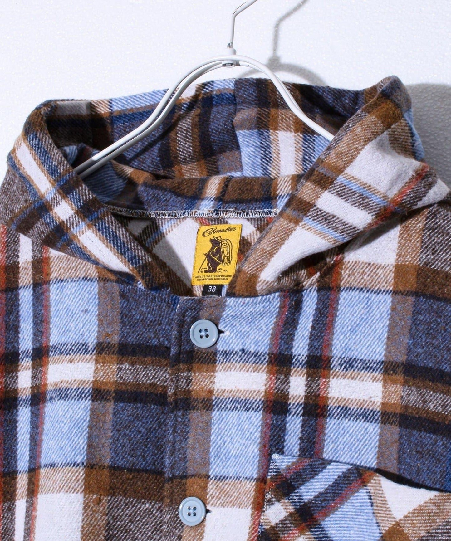 【COBMASTER/コ布馬斯特】磨毛法蘭絨格子連帽襯衫