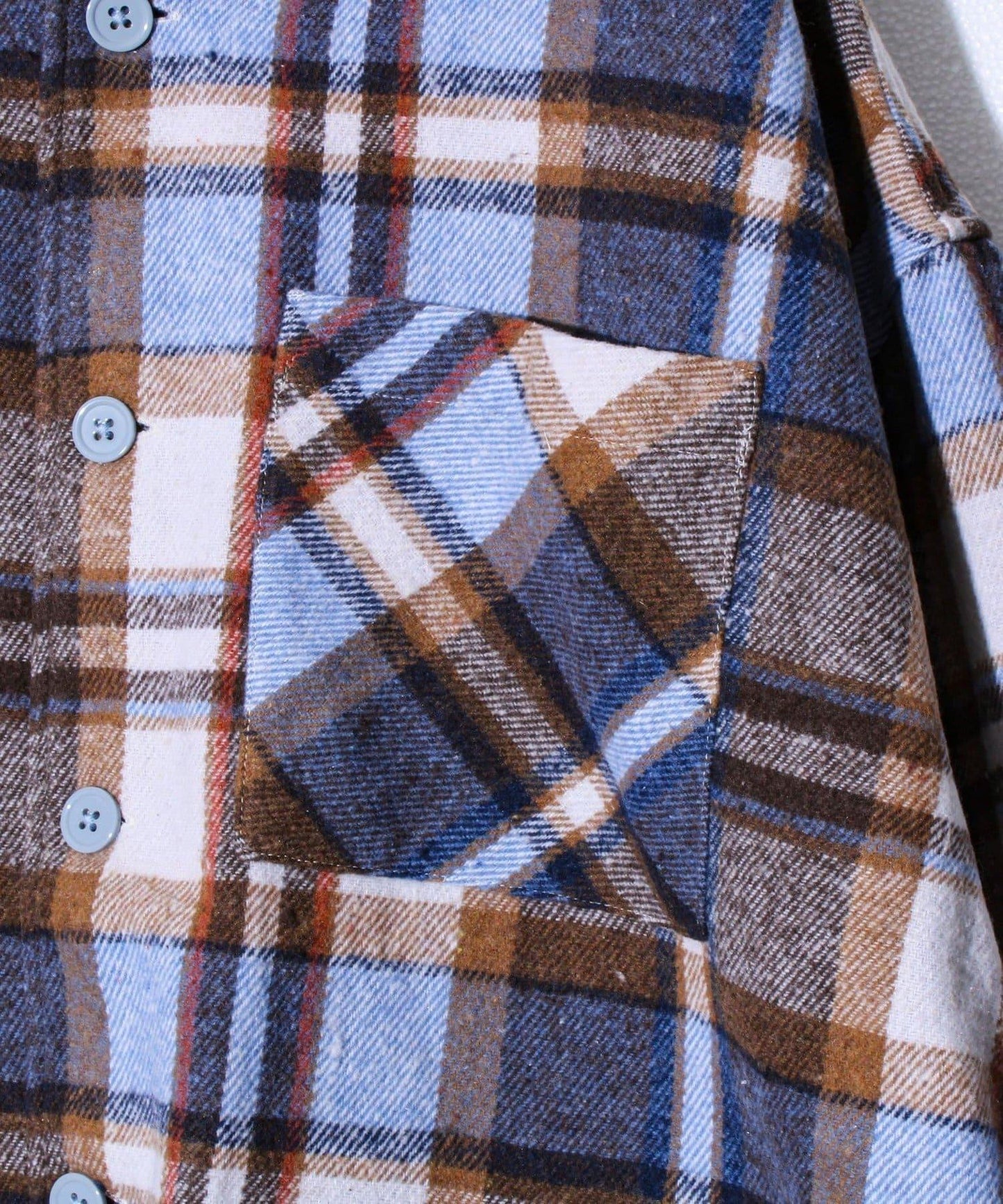 【COBMASTER/コ布馬斯特】磨毛法蘭絨格子連帽襯衫