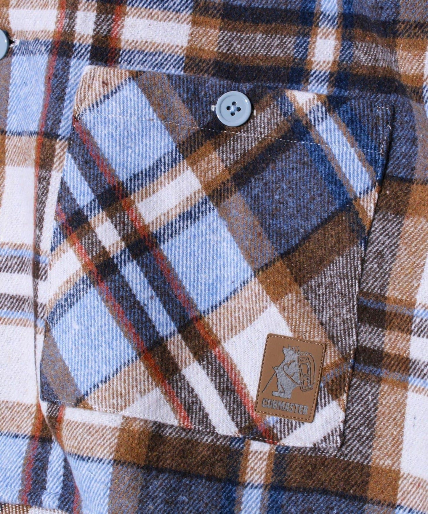 【COBMASTER/コ布馬斯特】磨毛法蘭絨格子連帽襯衫