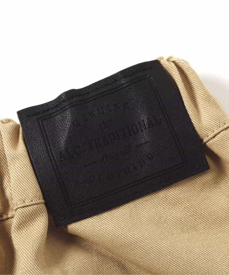 拼接徽章&刺繡長褲 10分丈