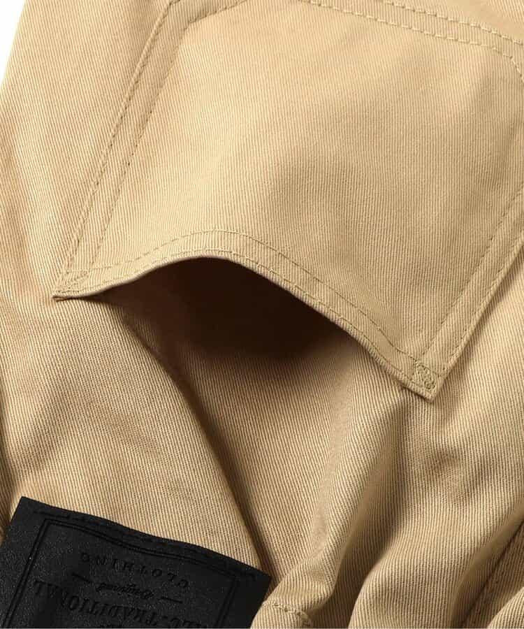 拼接徽章&刺繡長褲 10分丈