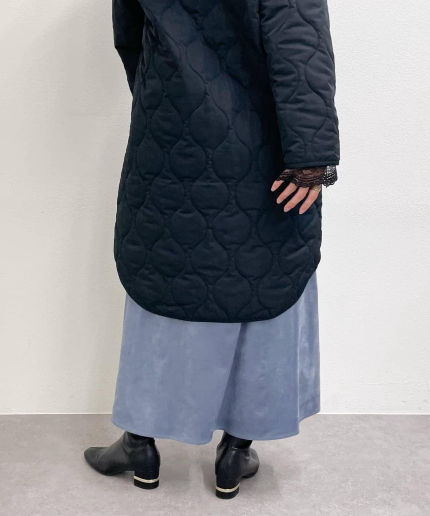 顯瘦美腿彈力麂皮喇叭裙