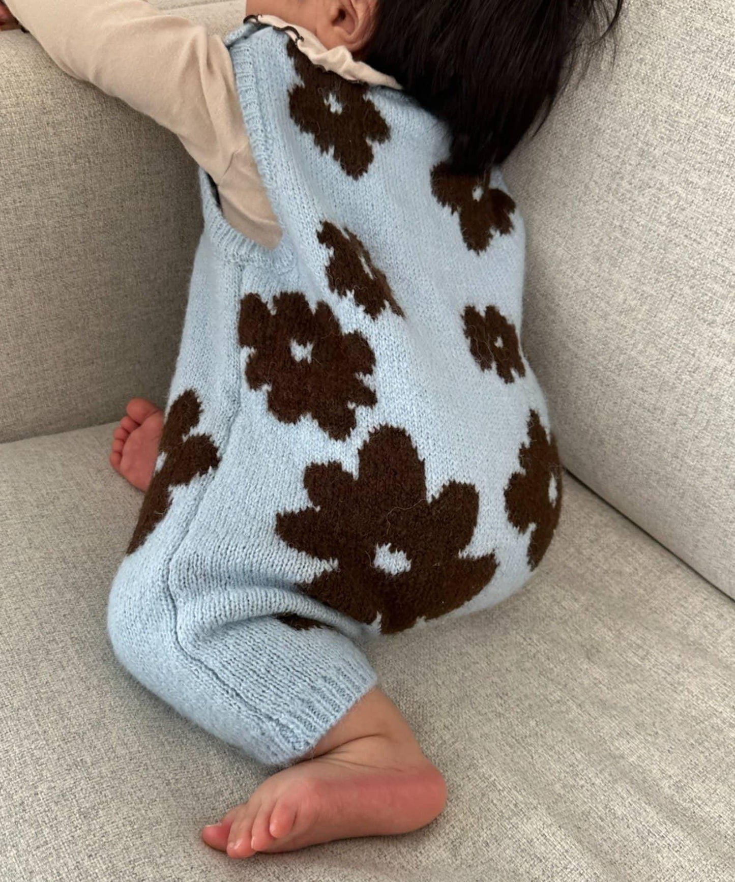 【BABY】全印花花卉針織連體衣