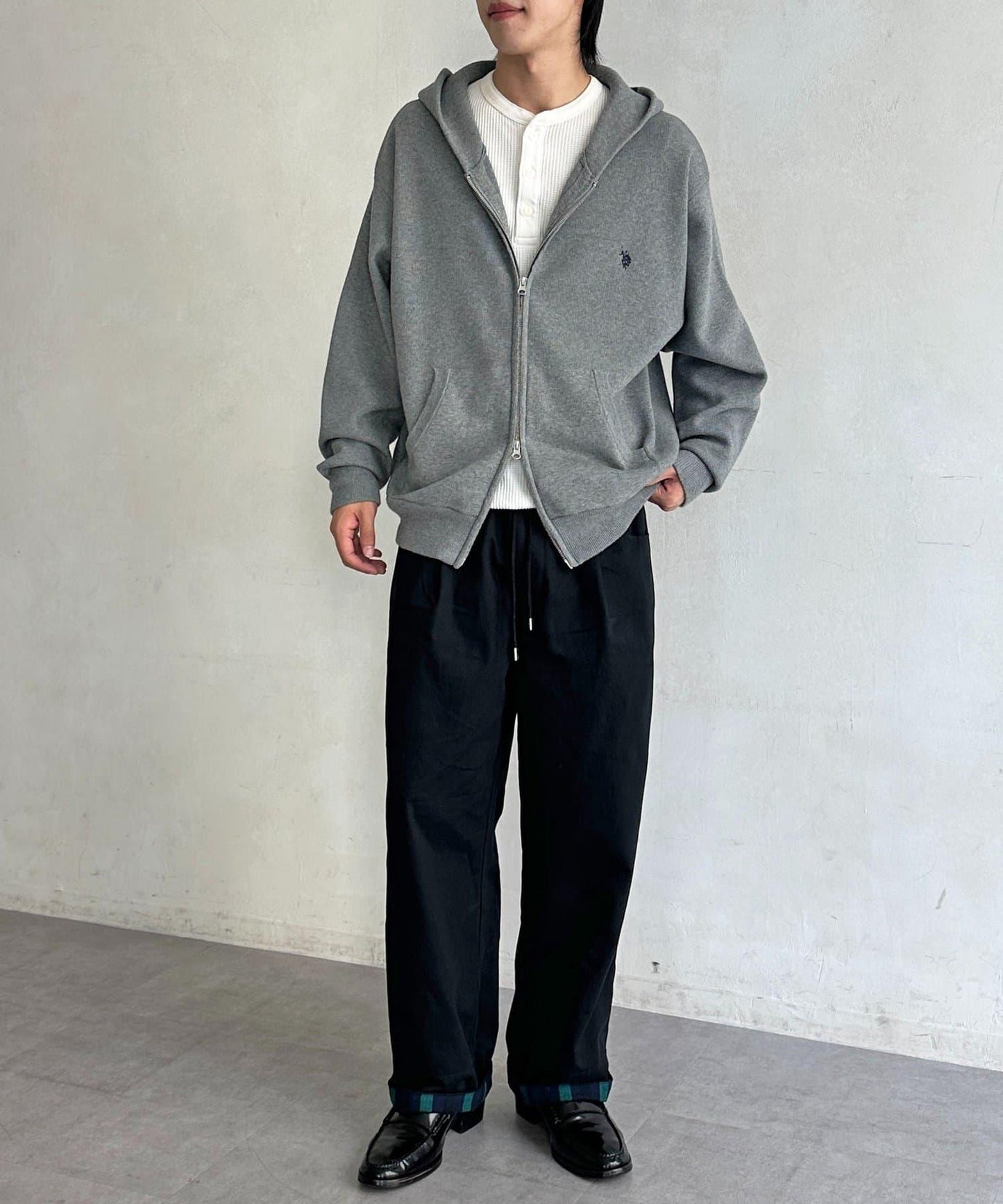 內襯格子滑板褲
