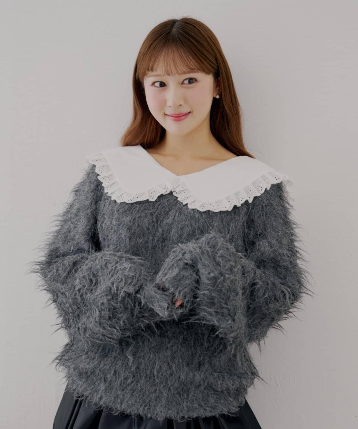 10月16日(週四)12點開售【なみ聯名企劃】水手領毛絨寬鬆針織衫