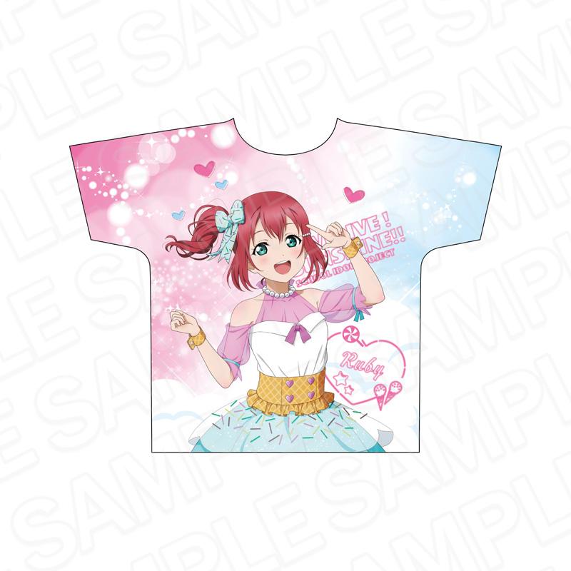LoveLive!Sunshine!! 全幅印花T恤 黑澤露比 Cafe party ver.