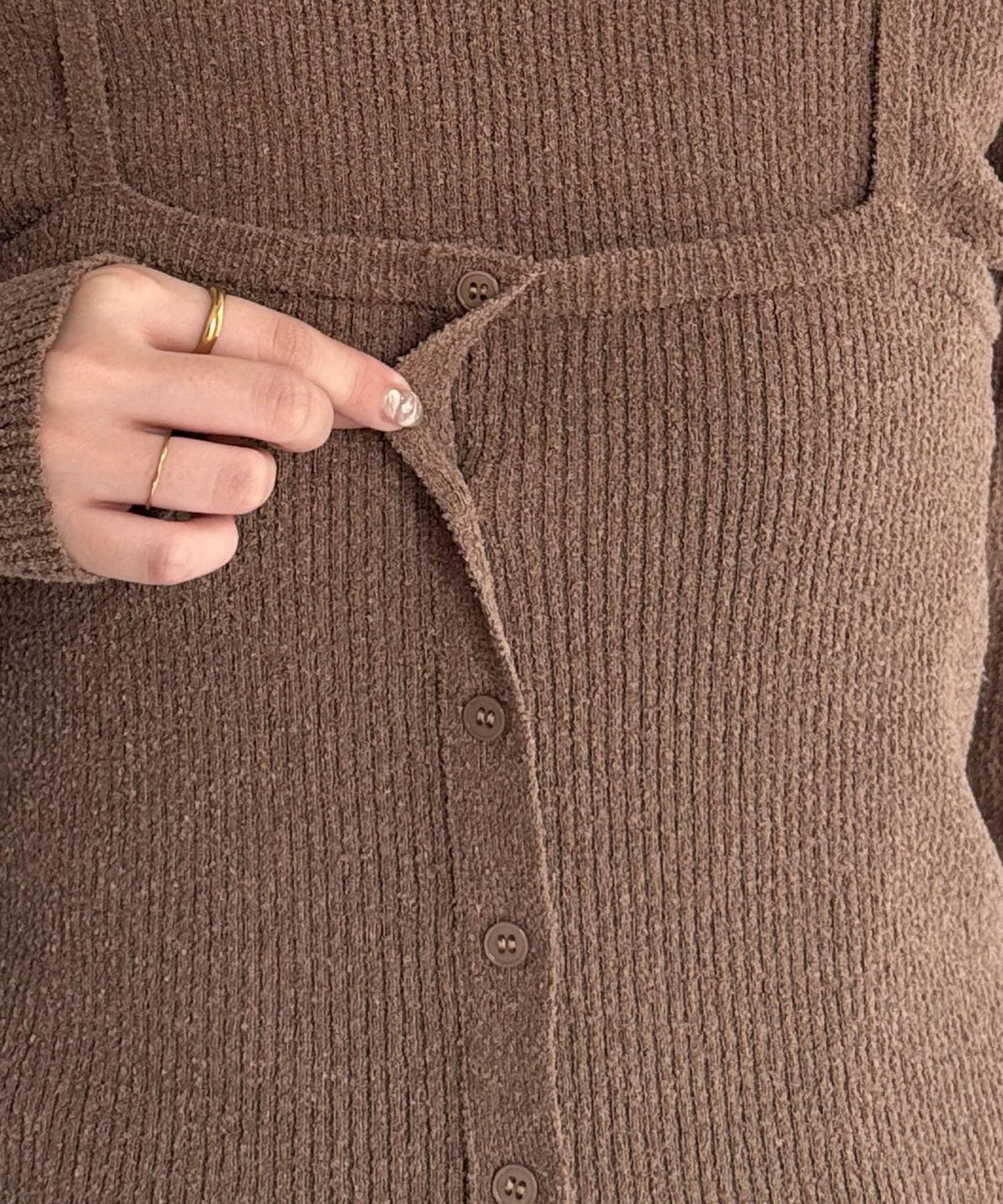 針織套頭衫×針織背心套裝