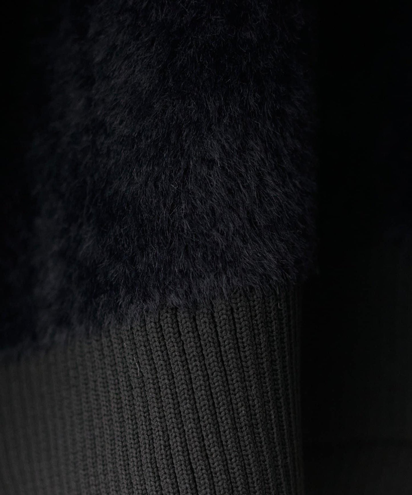 翻領長毛針織套頭衫