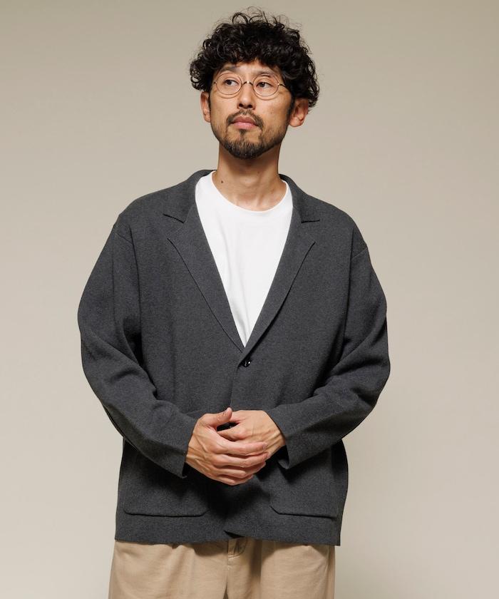 可水洗衛衣風針織夾克