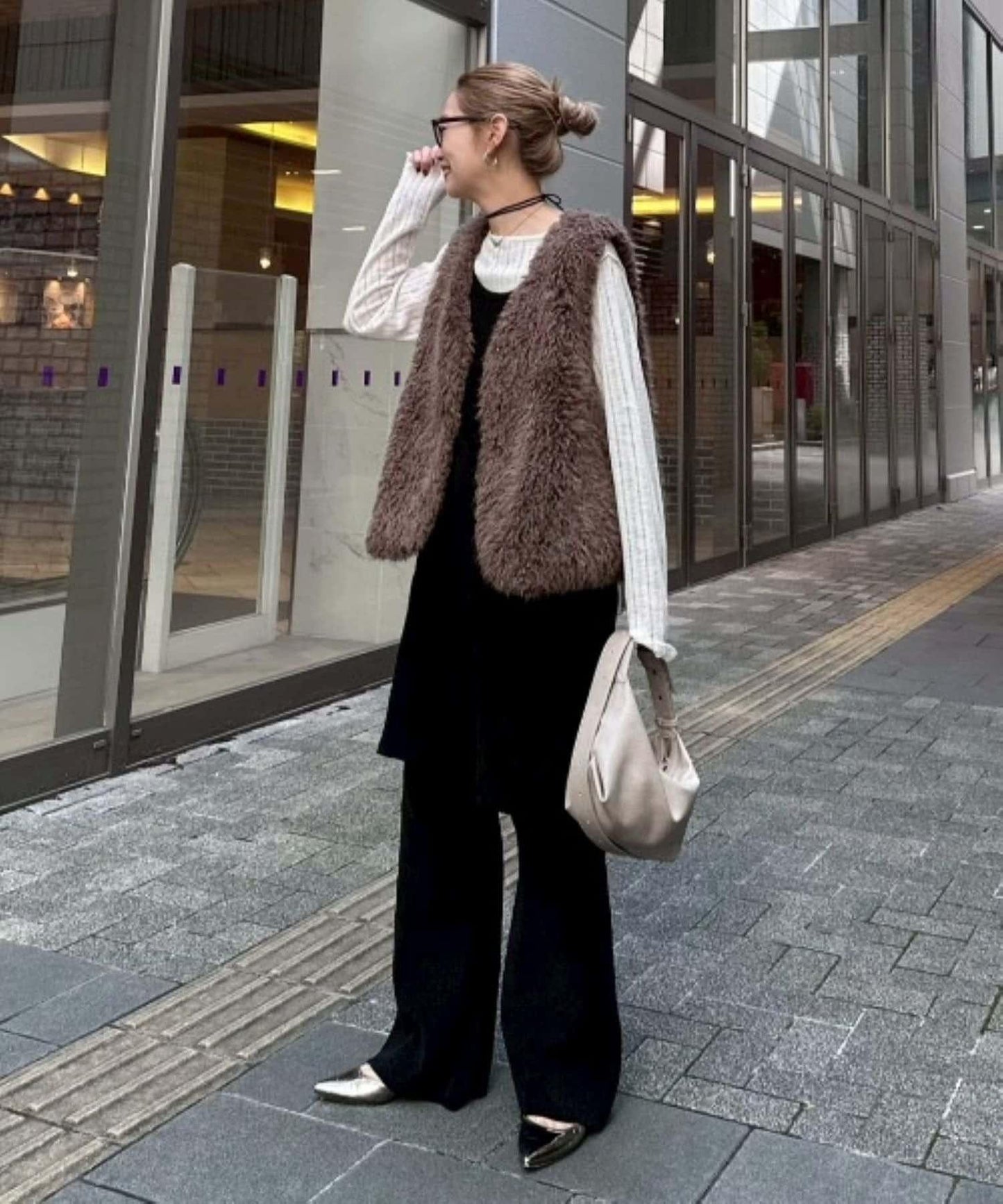 【PON企畫】修身提臀針織喇叭褲