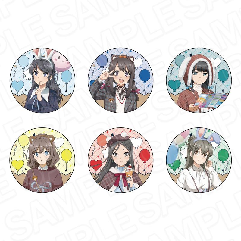 青春豬頭少年不做聖誕老人夢 全息徽章(盲盒)遊樂園ver. 【OPP/6個裝】【全套】