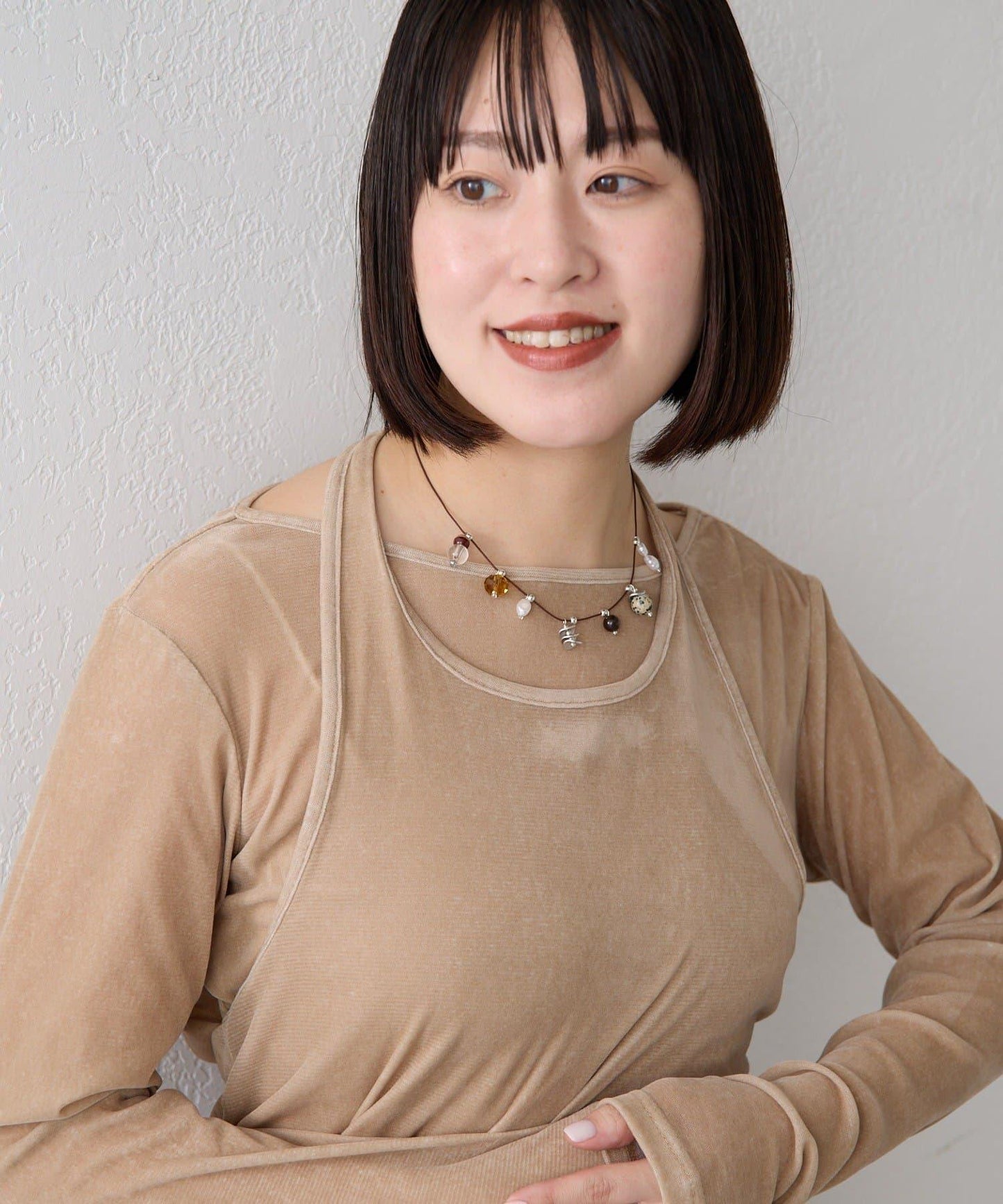 《インフルエンサーuchida企畫》天然石滑動繩項鍊
