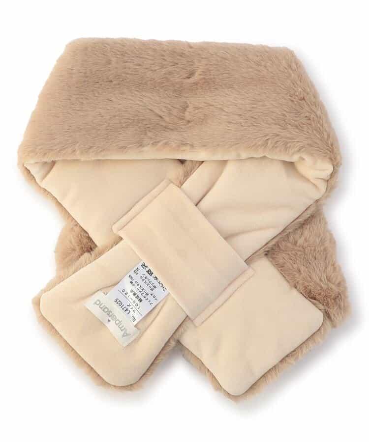 柔軟珍珠蝴蝶結圍巾