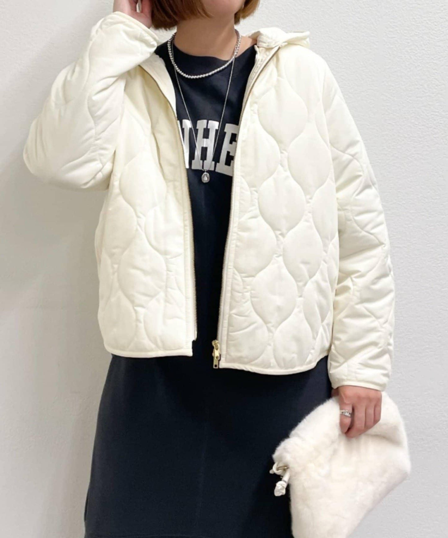 《幅広く楽しめる◎》馬甲+短款絎縫外套