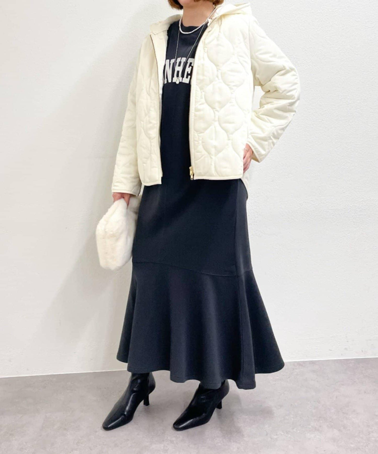 《幅広く楽しめる◎》馬甲+短款絎縫外套