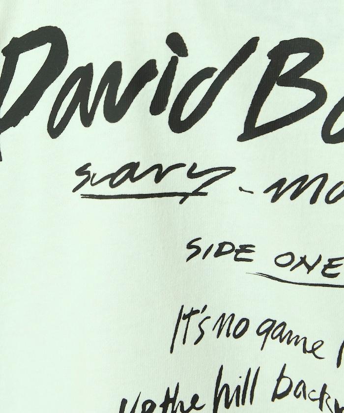 “David Bowie/デヴィッド・ボウイ” 印花長袖T恤